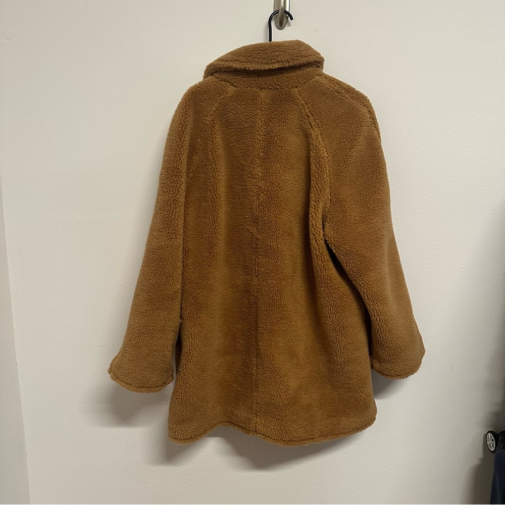 GAP Teddy Sherpa Coat – Brown – Size L - Picture 9 of 10